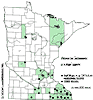 Minnesota county distribution map