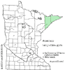 Minnesota county distribution map