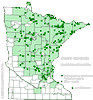 Minnesota county distribution map