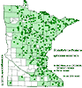 Minnesota county distribution map