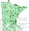 Minnesota county distribution map