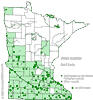 Minnesota county distribution map