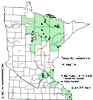 Minnesota county distribution map