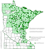 Minnesota county distribution map