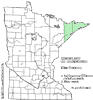 Minnesota county distribution map