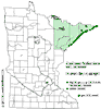 Minnesota county distribution map