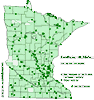 Minnesota county distribution map