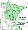 Minnesota county distribution map