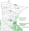 Minnesota county distribution map
