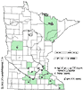 Minnesota county distribution map