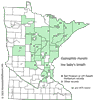 Minnesota county distribution map