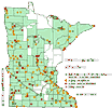 Minnesota county distribution map
