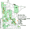 Minnesota county distribution map