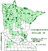 Minnesota county distribution map