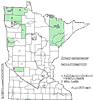 Minnesota county distribution map