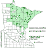 Minnesota county distribution map