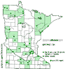 Minnesota county distribution map