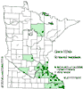 Minnesota county distribution map