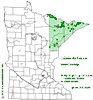Minnesota county distribution map
