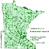 Minnesota county distribution map