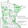 Minnesota county distribution map
