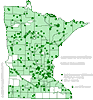 Minnesota county distribution map