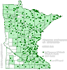 Minnesota county distribution map