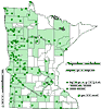 Minnesota county distribution map