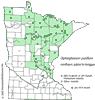 Minnesota county distribution map