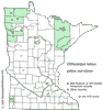 Minnesota county distribution map
