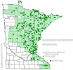 Minnesota county distribution map