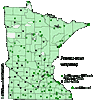 Minnesota county distribution map