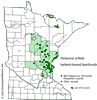 Minnesota county distribution map