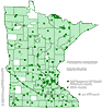Minnesota county distribution map