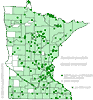 Minnesota county distribution map