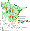 Minnesota county distribution map