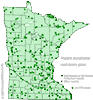 Minnesota county distribution map