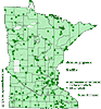 Minnesota county distribution map