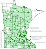 Minnesota county distribution map