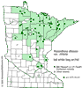 Minnesota county distribution map