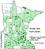 Minnesota county distribution map