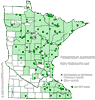 Minnesota county distribution map