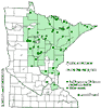 Minnesota county distribution map