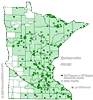 Minnesota county distribution map