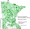 Minnesota county distribution map