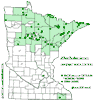 Minnesota county distribution map
