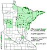 Minnesota county distribution map