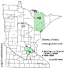 Minnesota county distribution map