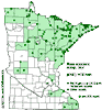 Minnesota county distribution map