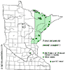 Minnesota county distribution map